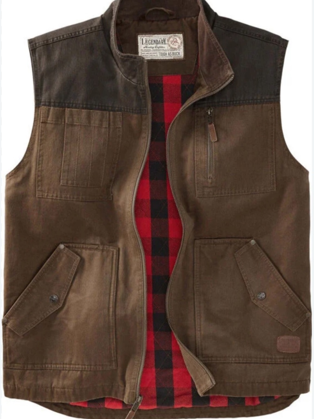 NWT Legendary Whitetails Hunting Outfitters Men's Tough As Buck Vest - Large